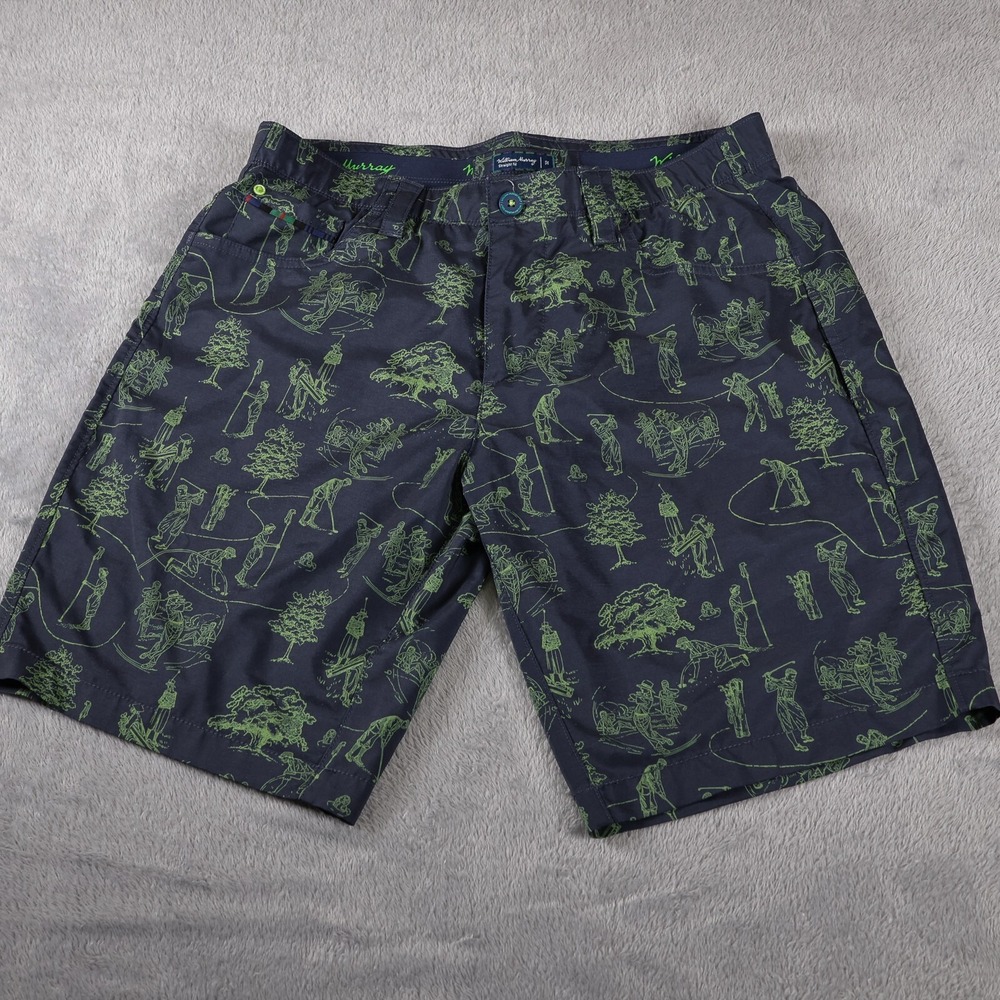William Murray Shorts Mens 32 All Over Print Golf  Stretch Lightweight Anti Slip